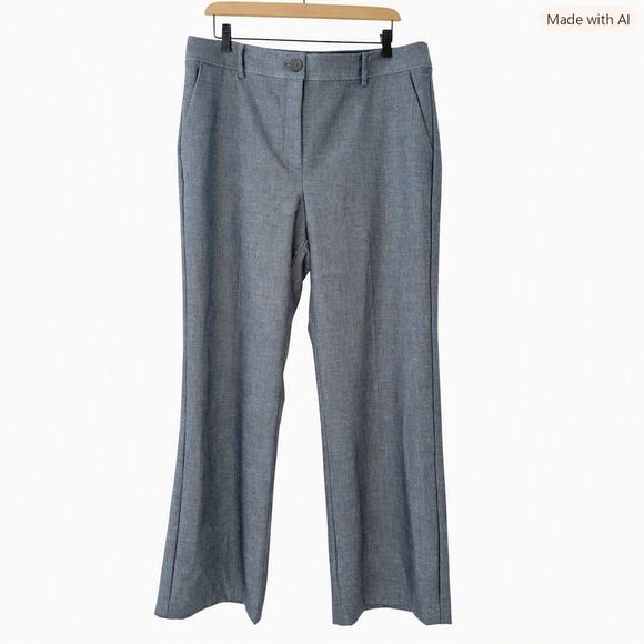 Talbots Pants - Talbots Wide-leg Trousers Heathered Blue  Lined Size 14